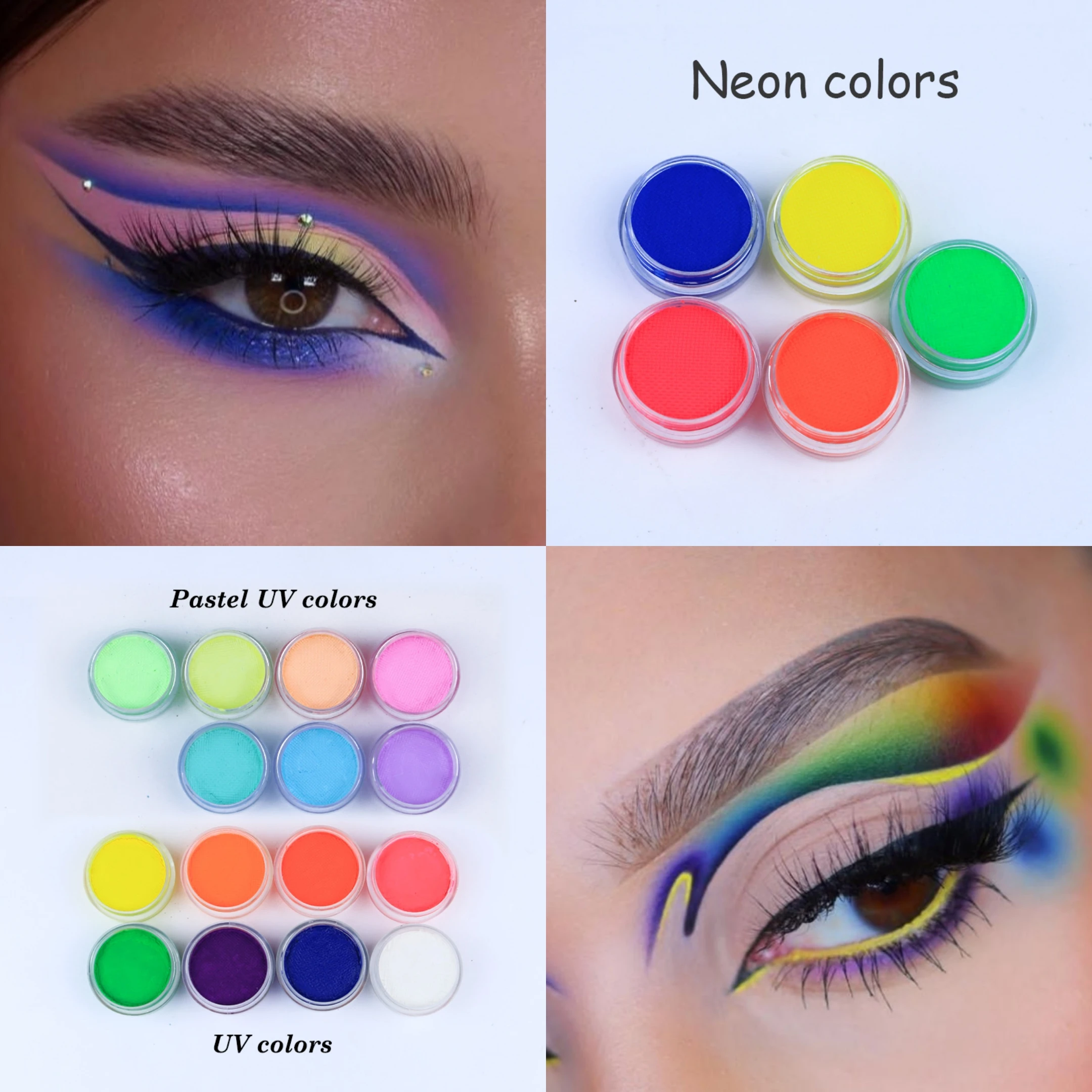 Factory Uv Vivid Color Neon Water Activated Eyeliner For Makeup Glow In  Dark Private Label Eye Liner - Buy Factory Uv Vivid Color Neon Water  Activated Eyeliner For Makeup Glow In Dark