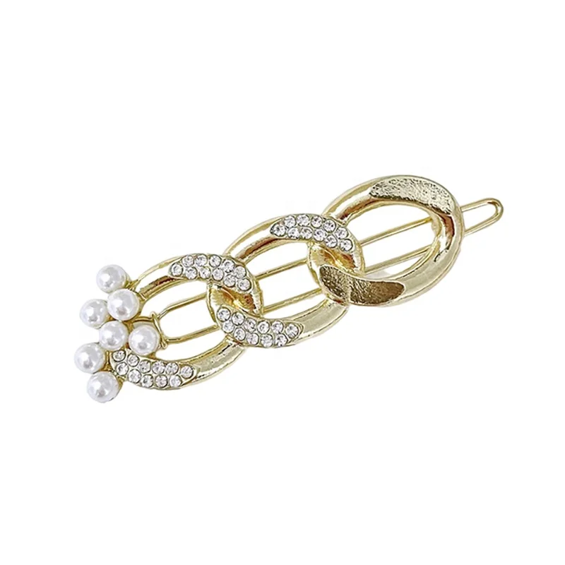 Металлический зажим в стиле ретро виде лягушки с жемчугом и стразами новая шпилька для волос из сплава бриллиантами