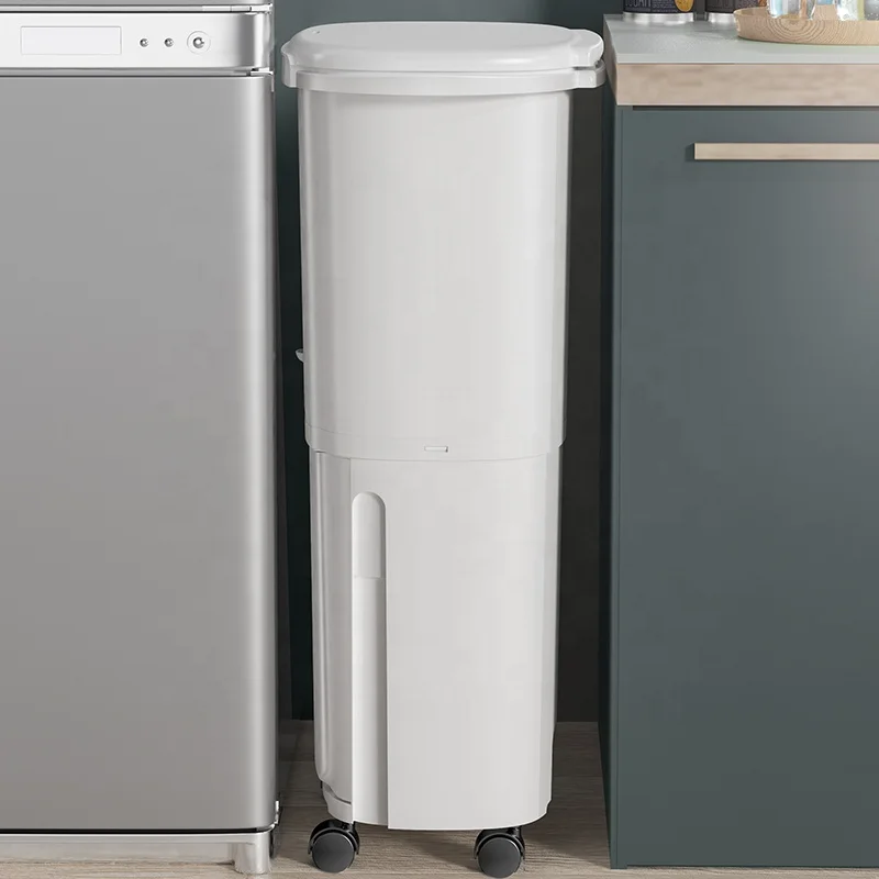 New Design Classified Large Wet and Dry Garbage Bin With Double-lay and Lid for Home Kitchen Living Room