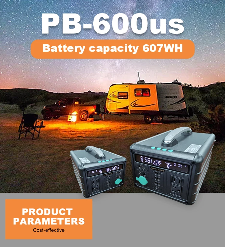 Buiten 600W mobiele elektriciteitscentrale Draagbare Nood Solar Camping Power Station 0