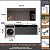 Lavabo in ceramica 140Rock Slab + mobiletto con specchio intelligente