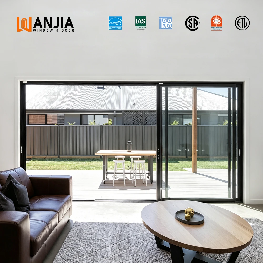 Minimalist Design Heavy Duty Sliding Door House Exterio Patio Aluminum Door Beautiful Balcony Sliding Glass Doors