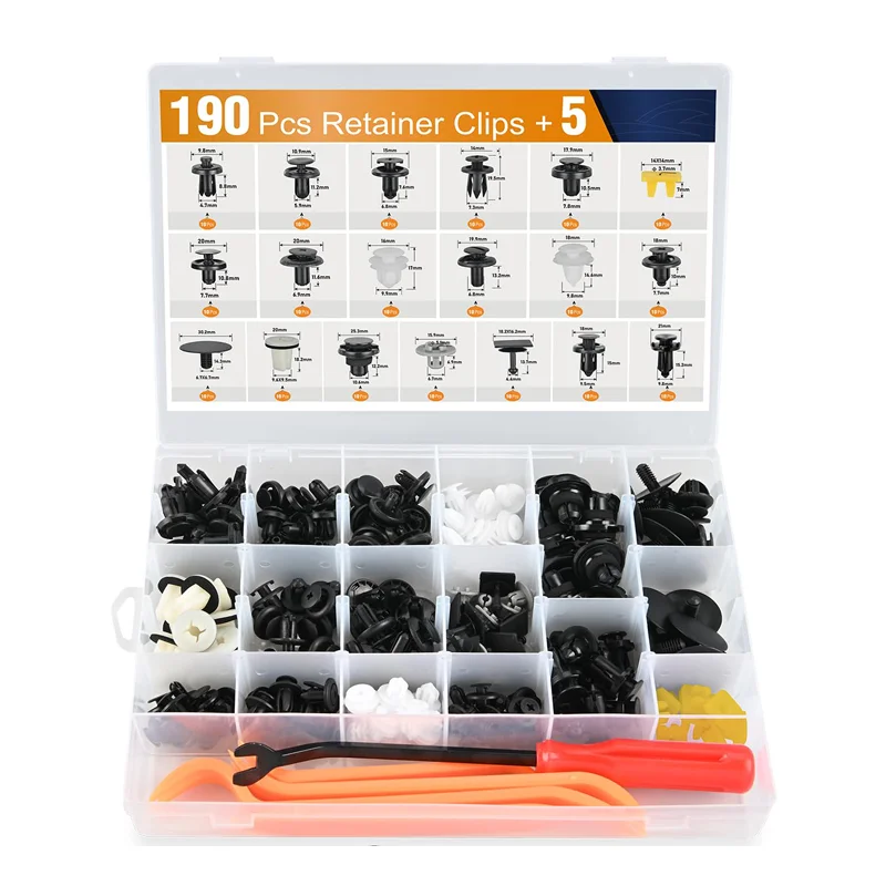 195pcs Engine Cover, Hood & Quarter Panel Retainer Remover