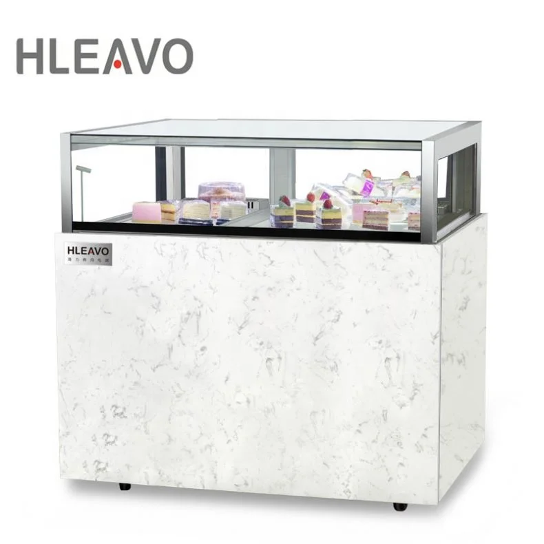 Counter Commercial Cake Display Fridge Refrigerator Showcase With Sliding Drawer