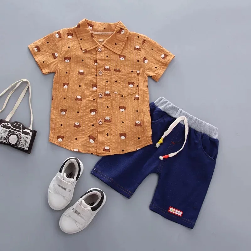 Оптовая продажа 2 года для маленьких мальчиков, летний костюм для малыша; bajuanak хлопковая футболка с короткими рукавами и брюк; Повседневные Удобные комплект из 2 предметов