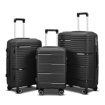 Fashion Design OEM ODM Wholesale  3pcs Unbreakable Good Quality High Capacity PP Luggage Suitcase Set