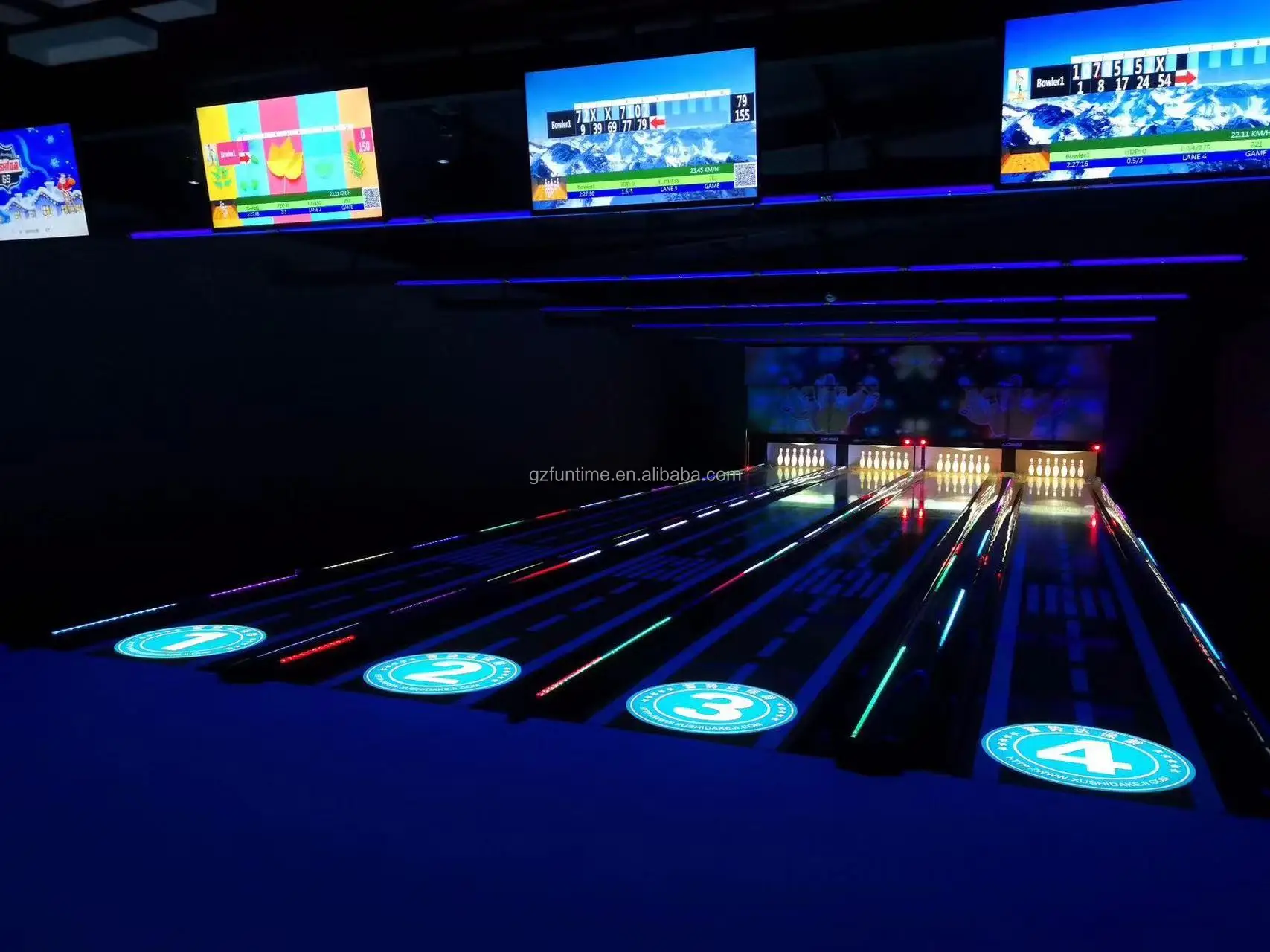 New Bowling Alley 28 Bowling Lanes Equipment Adult Children Bowling