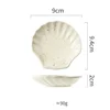 Piatto a conchiglia - sesamo bianco