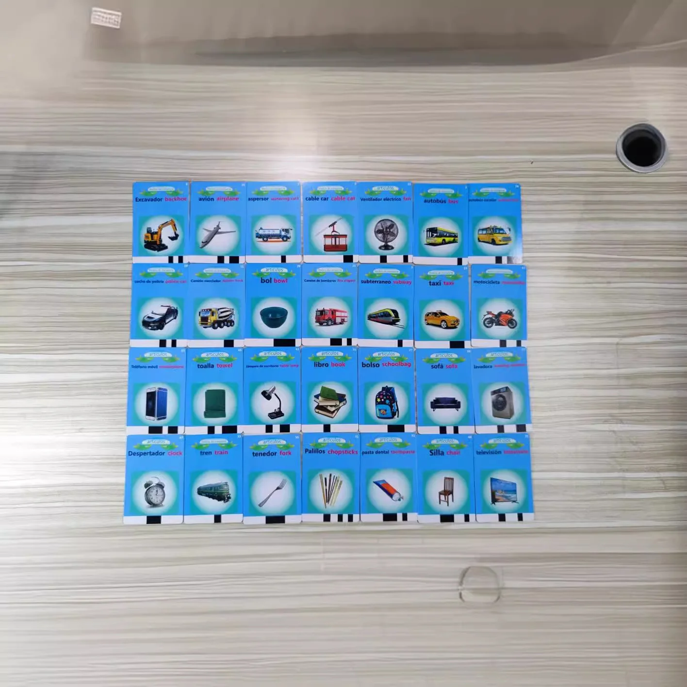 Multilingual Talking Flash Card 112cards Reader Learning Machine Educational Toys for Kids Learning Arabic, Spanish, French, Etc