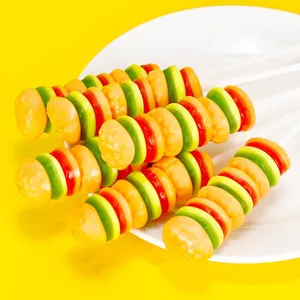 Fruity and Sweet Burger-Shaped Gummies Delicious Candy with Fun Flavor