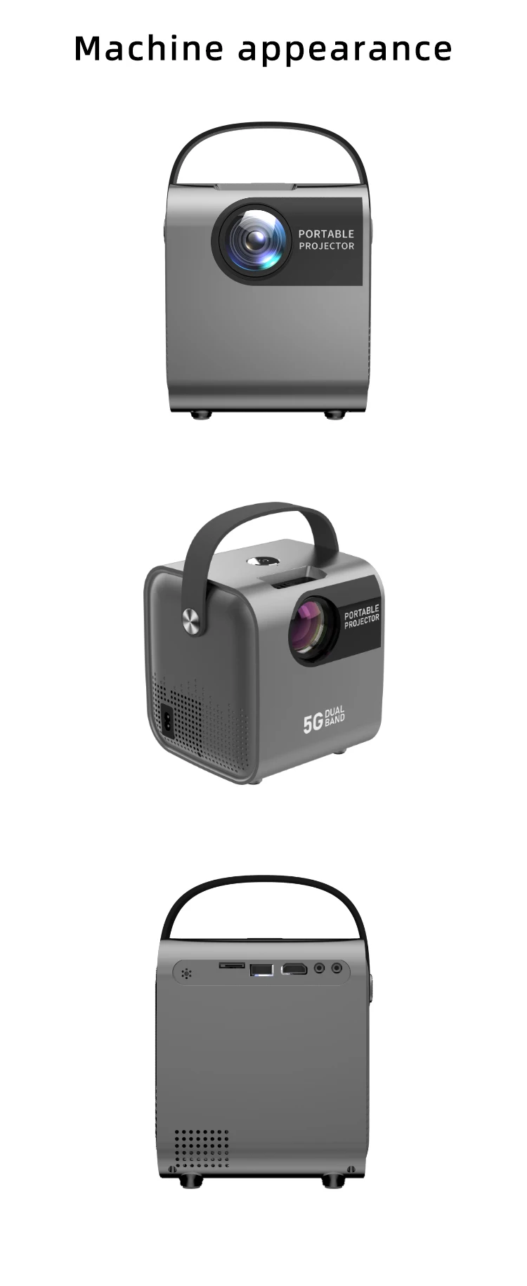 仪安卓1080p高清4k便携式液晶720p视频投影仪迷你家用便携式投影仪