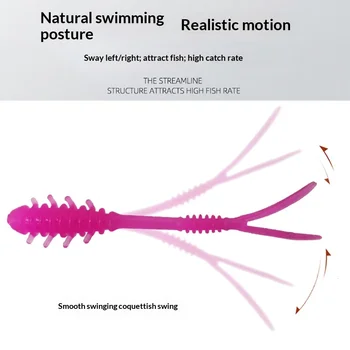 Lure Bionic Fork-tail Soft Bait 5cm Stainless Steel River Long-Cast Bottom Fishing Multi-color Without Hooks 10 Pieces/Package – Soft Lure – view 4