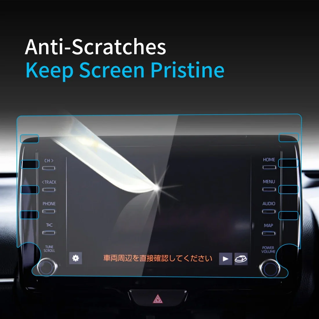 For Toyota Yaris Cross Screen Protector 2022 Central ConsoleTempered Glass Protective Film Navigator Protection Car Accessories