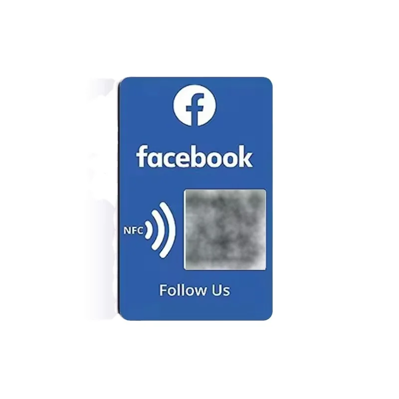 Customized NFC RFID Business Card Chip Social Media Business RFID Card TikTok Google Review YouTube Facebook PVC ID IC Card