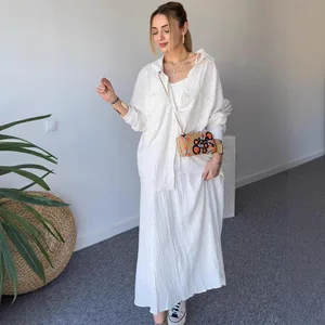 2025 European and American Women's Fashion Casual Temperament Wrinkled Loose Long Suspender