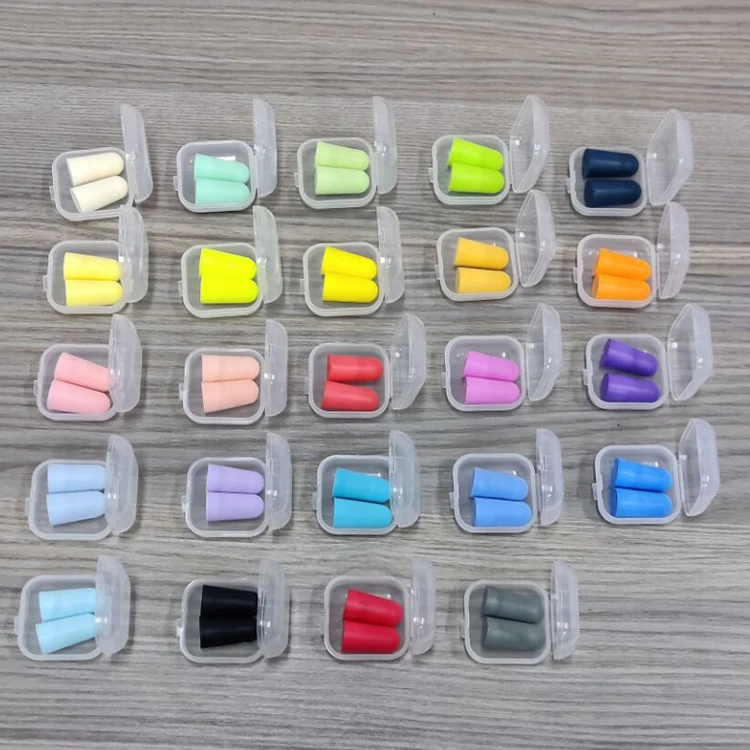 Custom Packing Ear Plugs Noise Cancelling Disposable Foam Ear Plug with Box