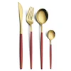4pcs-red gold