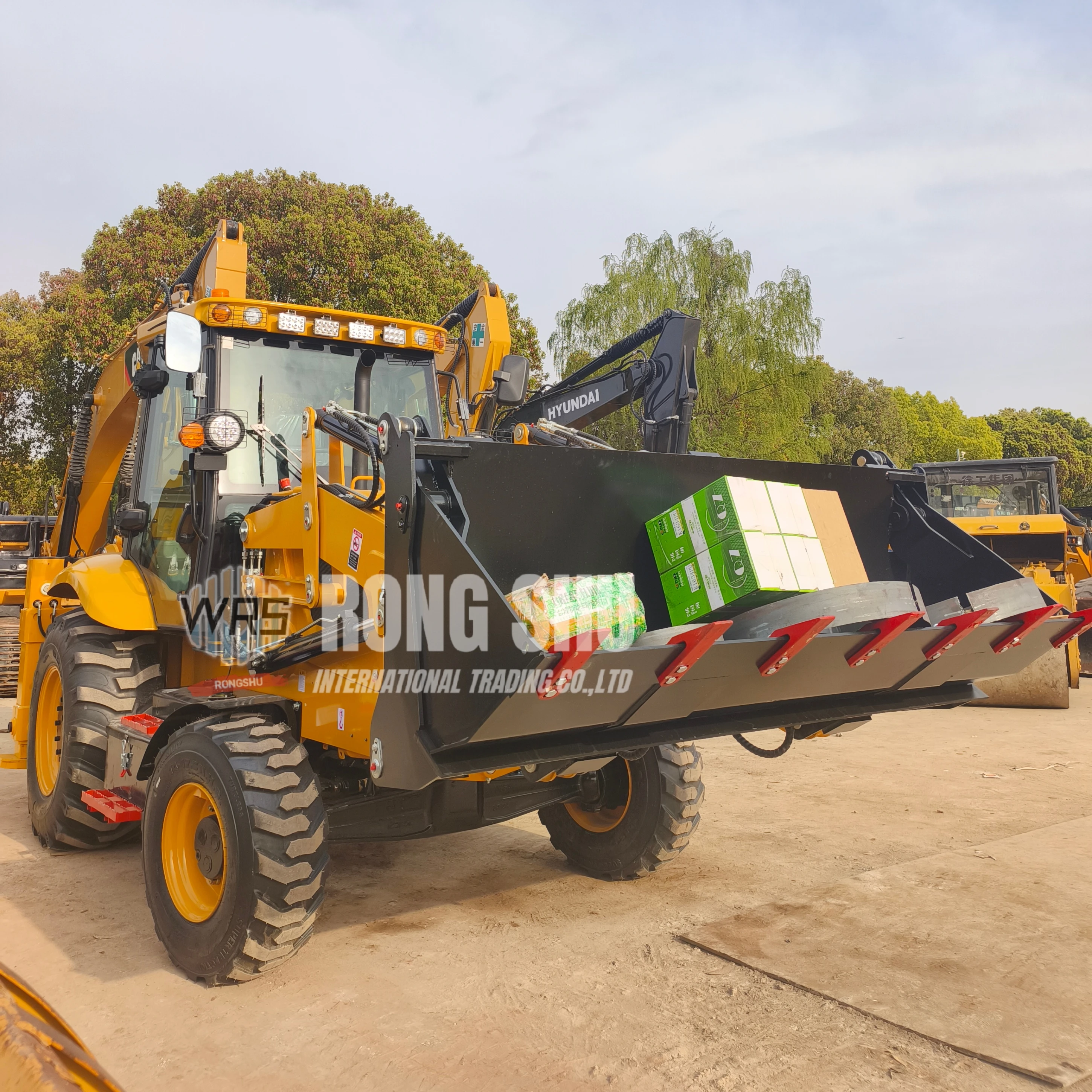 2025 New Product and with Factory Price New Rongshu Backhoe Loader for Sale in China.Imported JCB 3CX Original Engine