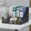 Soporte para libros y portalápices de cinco piezas - negro