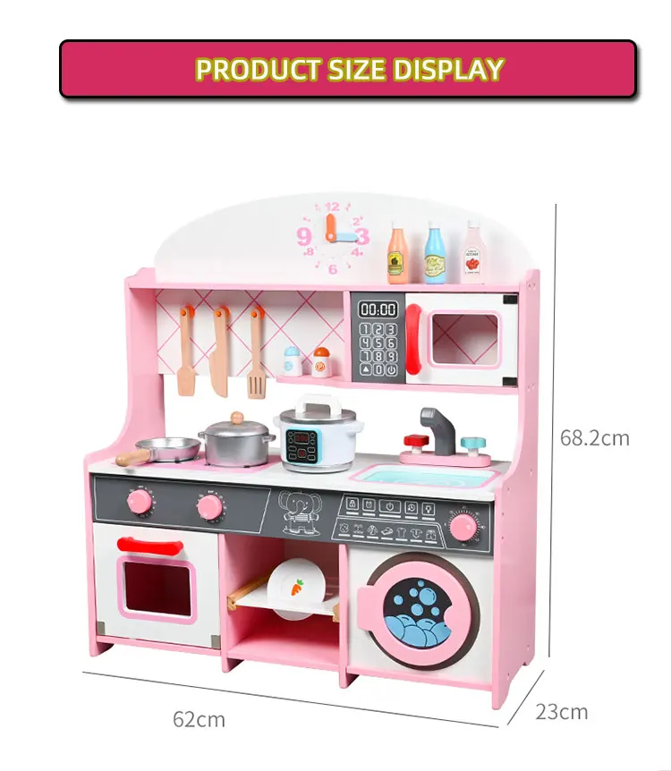 Factory Direct Sale Children's Toys Wooden Refrigerator Kitchen Toys