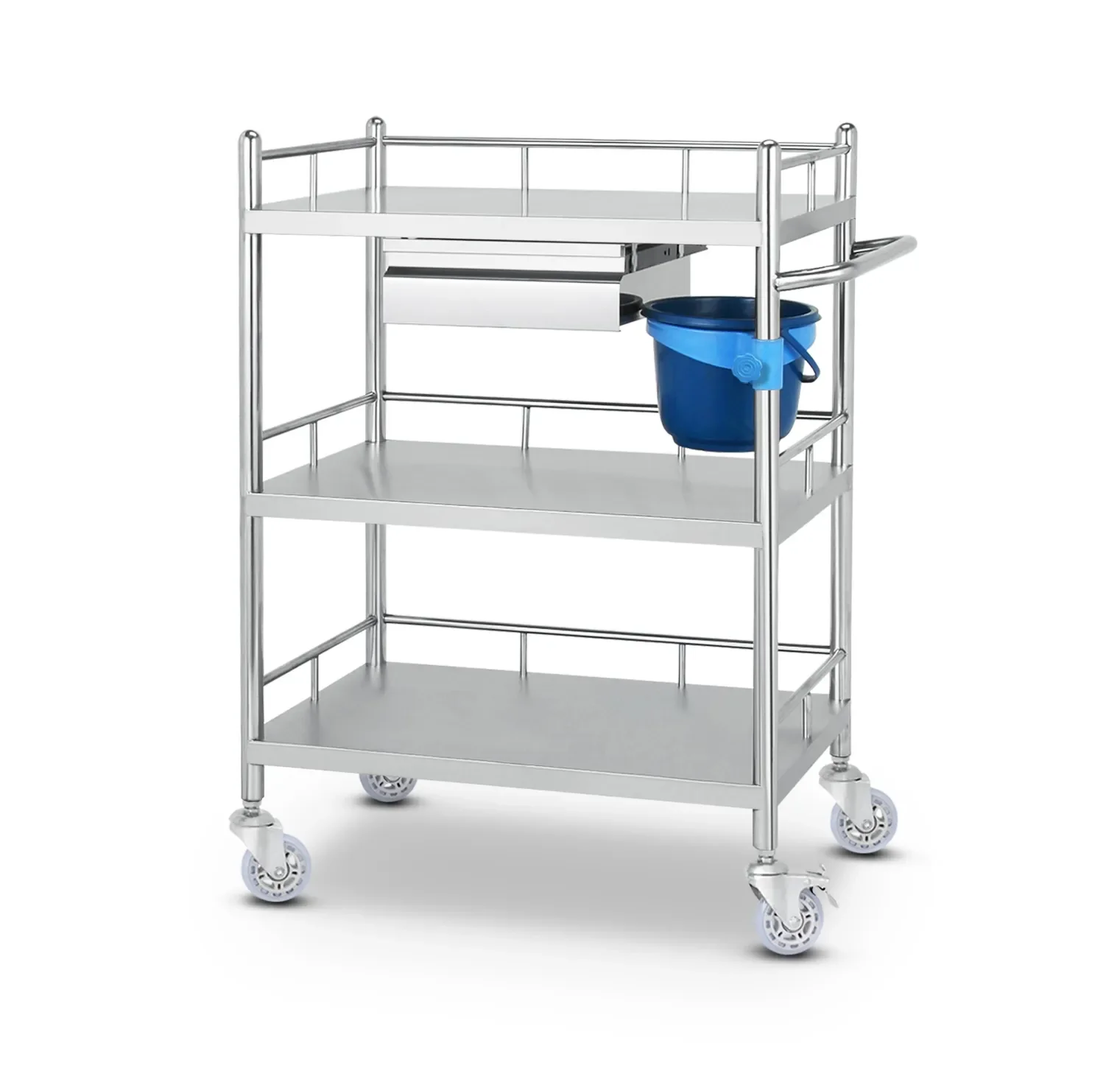 SUV Hospital Products S.S Trolleys Stainless Steel Trolley Medical Cart for Hospitals Clinical SUV Trolley