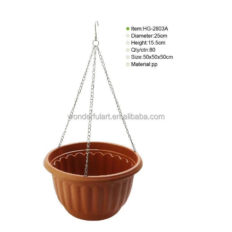 Ready Mould Modern Europe Strong Plastic PP Hanging Planter for Patio Garden Selfwatering or Hand Watering Planting Flower Pot