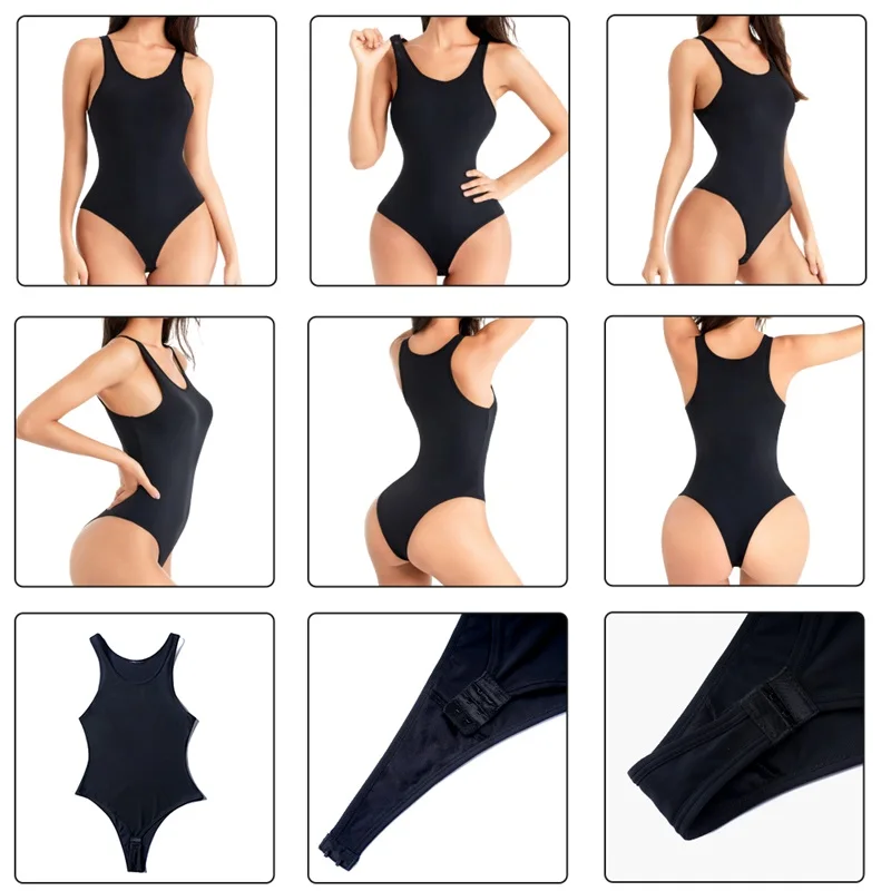 Hot Sale Plus Size Women Tummy Control Slim Body Seamless Panty Shapwear Thong Bodysuit High Waist Trainer Shaper details