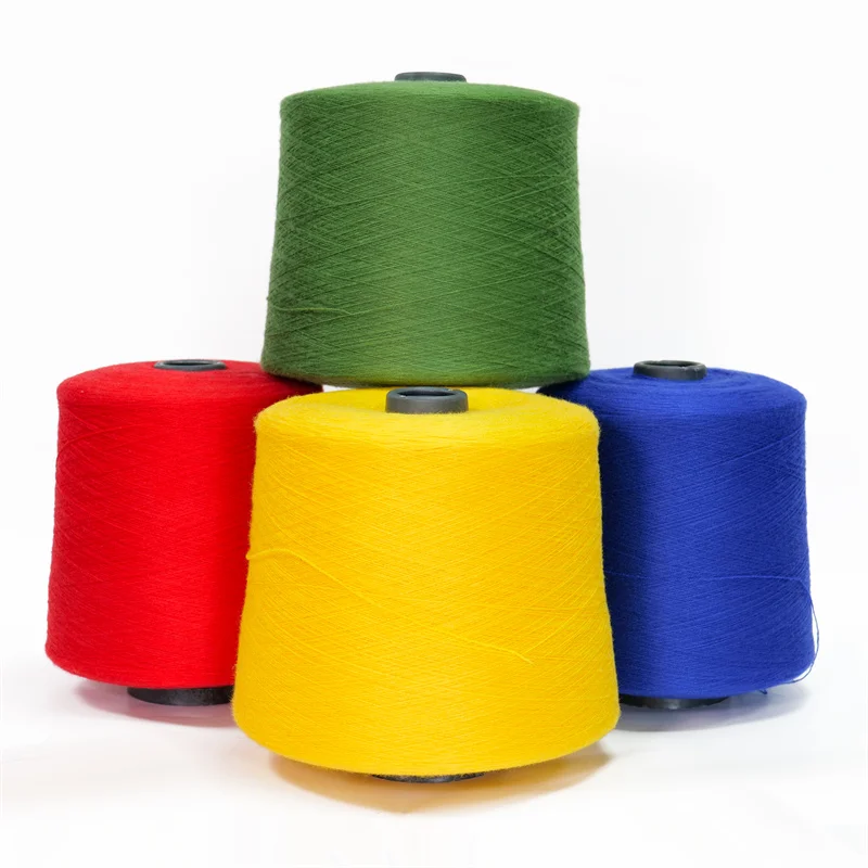 Good quality China supplier colorful 48NM/2 viscose spun yarn 50% Viscose 22% Nylon 28% PBT for Knitting