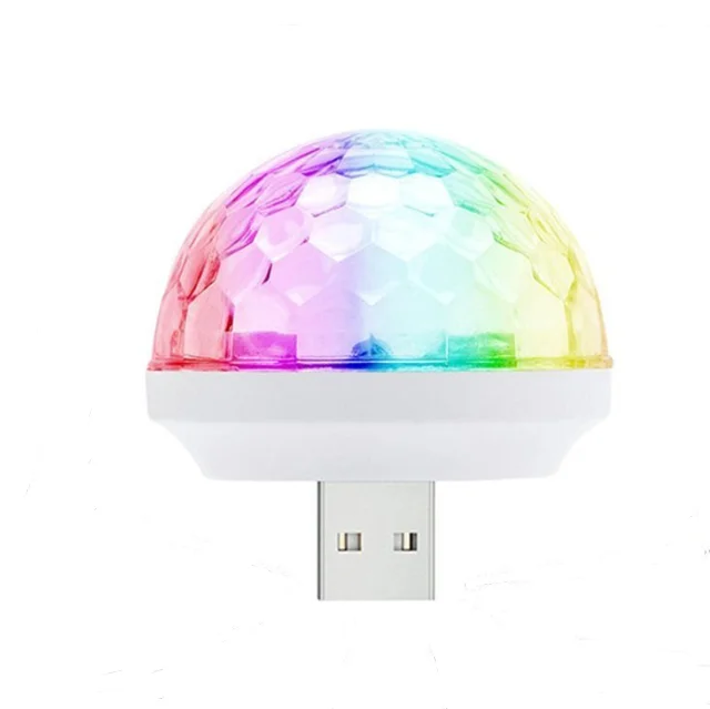 Mini Boule Disco,4 Pack 5V Boule A Facette Avec USB,Lumières Disco