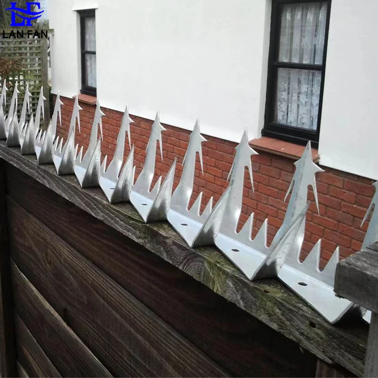 Metal Barbed Wire Wall Security Spikes Anti-Climb Razor Spikes