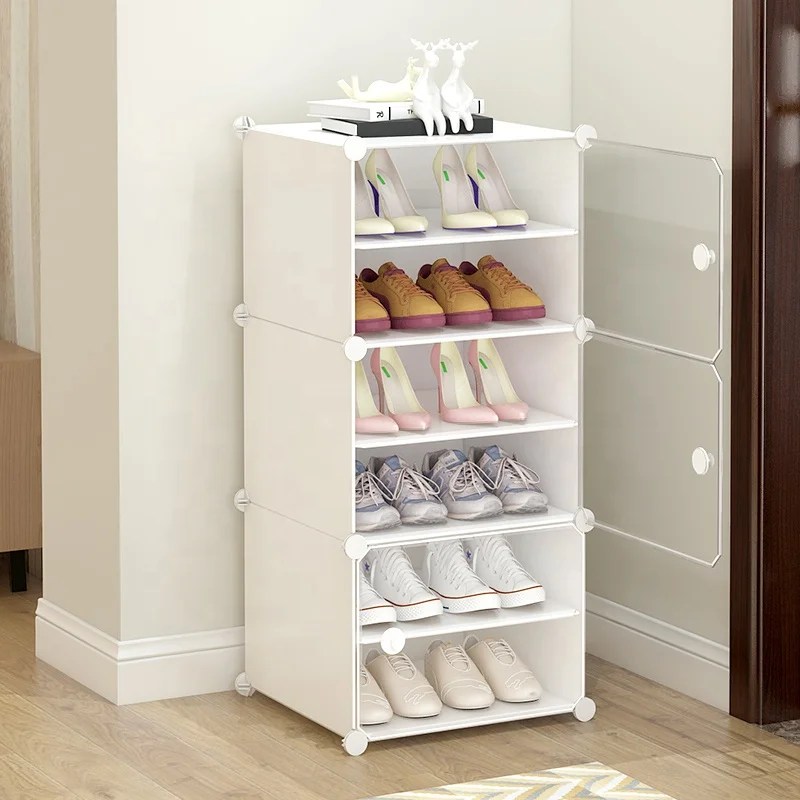 Waterproof White 8-Layer Shoe Organizer Cabinet Rack Wholesale