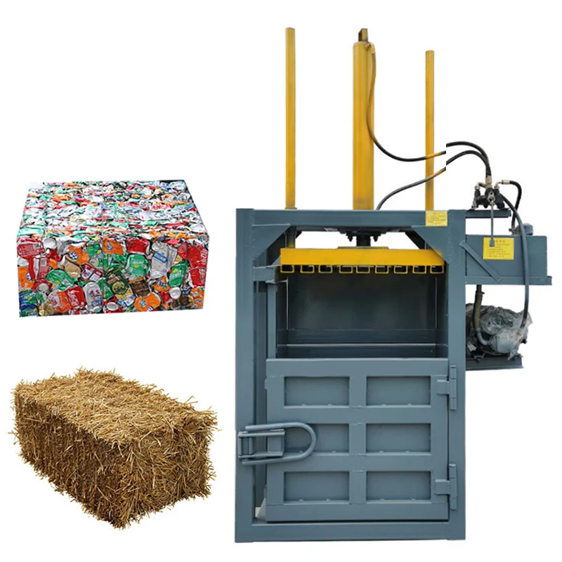 Vertical Recycling Compactor Automatic Aluminum Tin Can Baler Hydraulic Beer Cans Press Machine