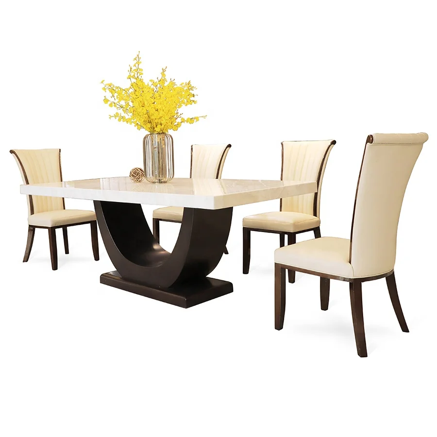 C450 домашние винтажные столовые наборы роскошный обеденный стол Мраморный Топ обеденные столы
