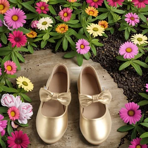 New Arrival Lightweight Genuine Leather Floral Pattern Buckle Strap Soft Sole Fashion Little Girl Princess Shoes Spring Autumn