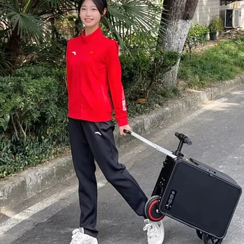 2024 Popular 20-Inch Smart Suitcase ABS Ride-on Scooter Luggage with 110 Kilogram Load Capacity for Airplane Travel