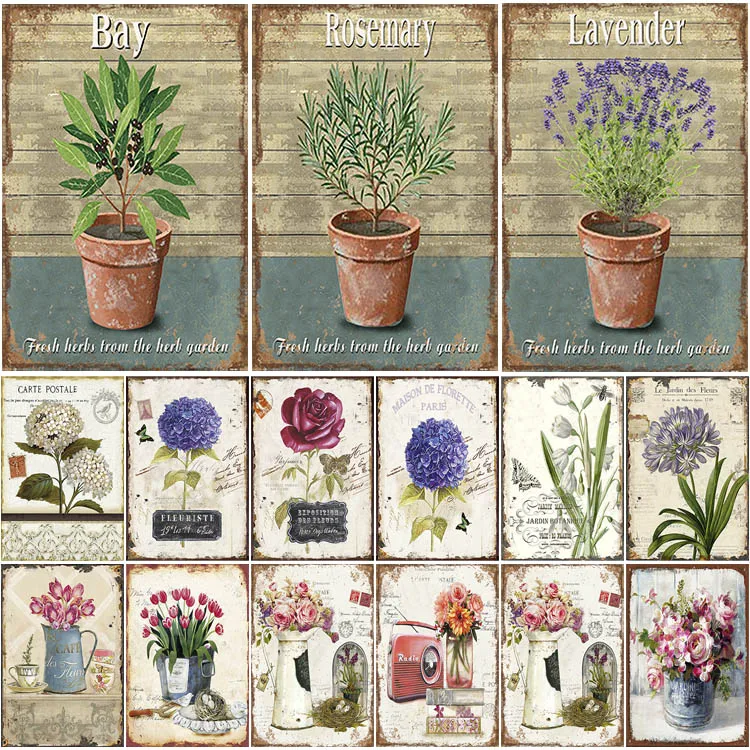 GLOBLELAND Panneau En Métal " Be Kind To Your Mind " Pour Arrosage De Fleurs Métal Tin Signes Plaque Artistique Pour Femme Décoration Murale Pour Cuisine Bar Club Restaurant Café