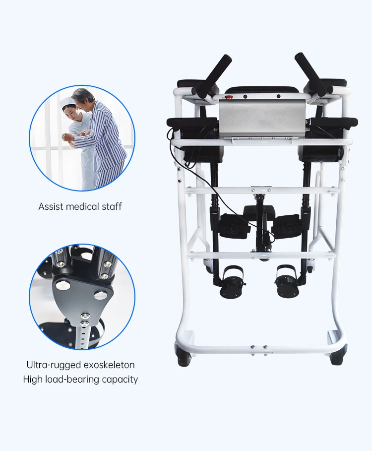 Rehabilitation Training Robot Smart Exoskeleton Gait Training Device With 4 Wheels For The Disabled Indoor Walking Rollator