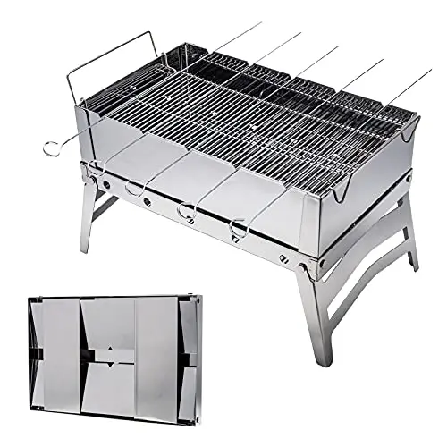 Stainless Steel Outdoor Portable Bbq Camping Stove Foldable Charcoal ...