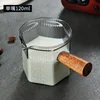 120ml - 6-sided vertical stripe, single spout, white handle