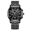 6 Black Case Black Dial Stainless Strap
