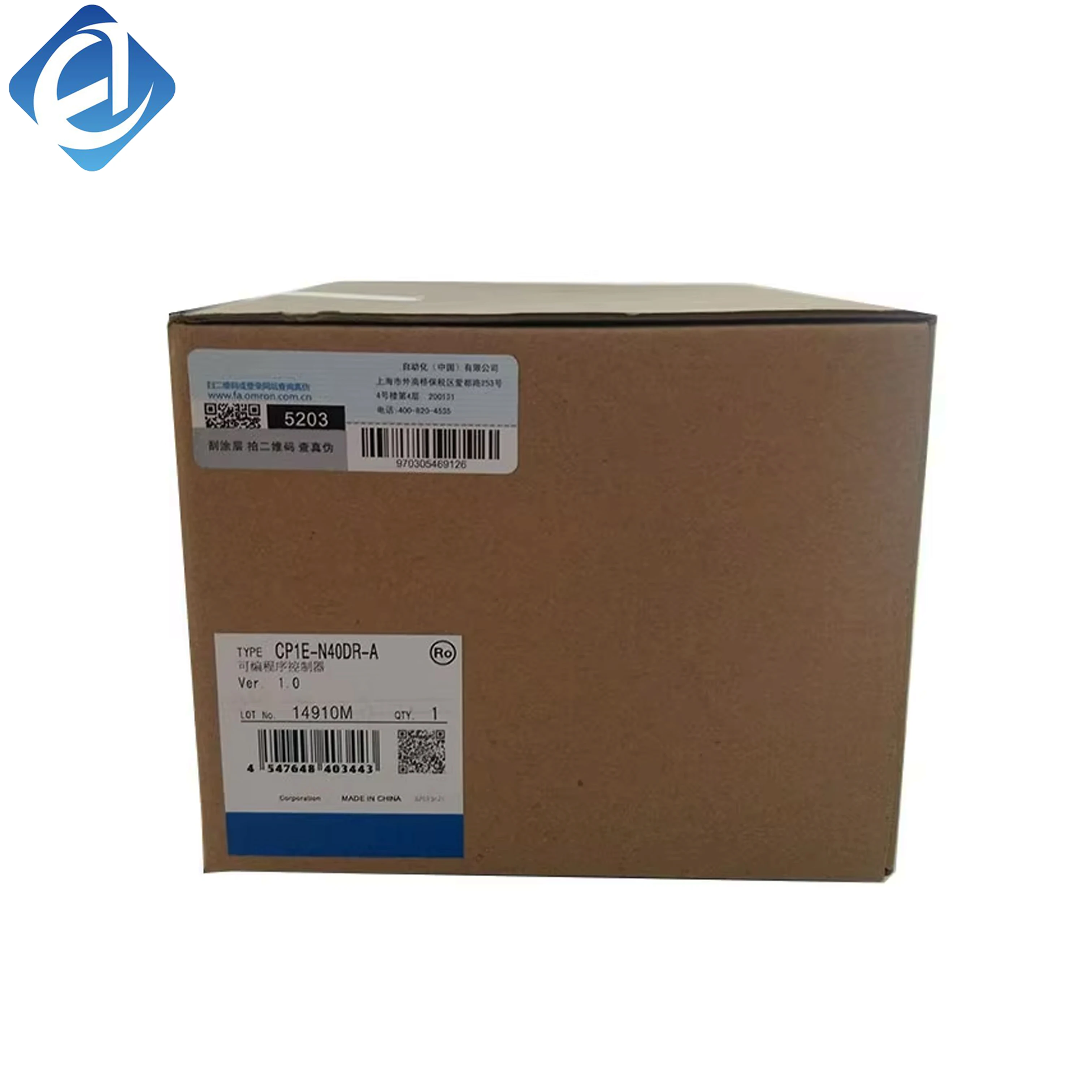 New Original Omron CP1E series AC relay output PLC. With 40 I/O points, stable logic operation, reliable relay contact output and simple programming. Widely used in small mechanical control, automatic device driving and simple industrial automation contro