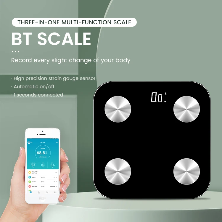 Tuya App Balance Body Composition Advanced Weight Bmi Body Scale Blue