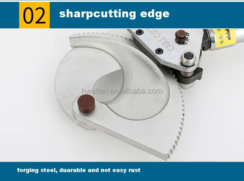 Easy Operation Manual Portable Hand Ratchet Cable Cutter, Cutting Tool for  below 160mm Diameter Wire and Cable