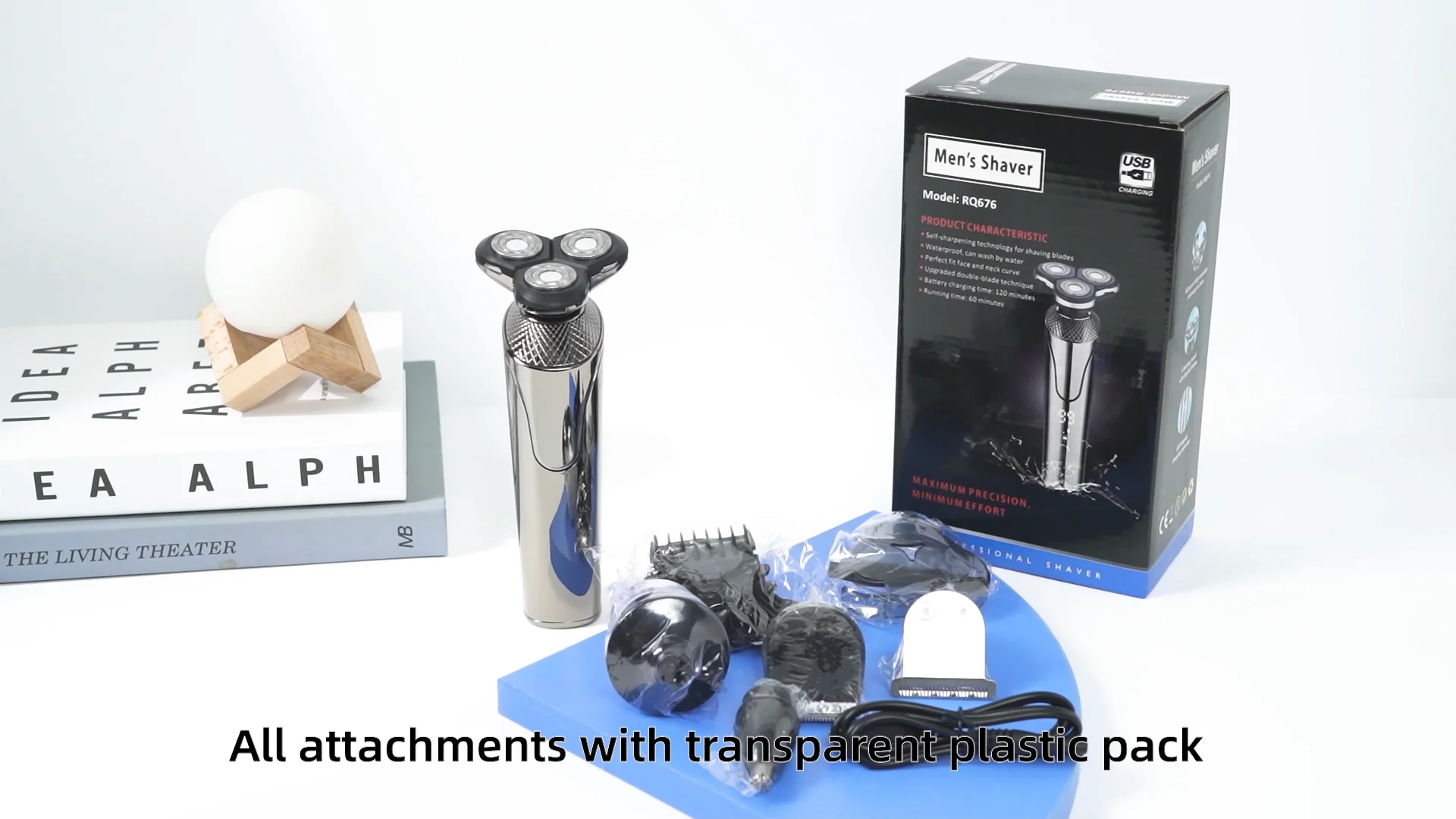 Men's 4d Electric Shaver 4 In 1 Beard Trimmer Rechargeable Men's Shaver