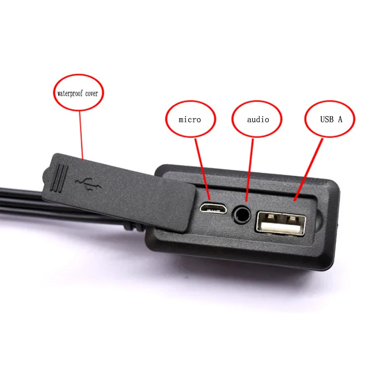 USB Micro Charging Port in Backpack Extension Cable
