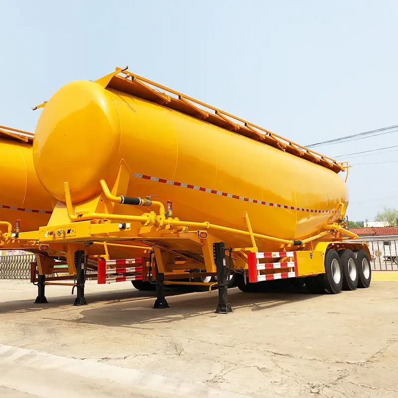 Vehicle 3 Axle 60cbm Powder Transporting Bulk Cement Tanker Semi Trailer for Sale