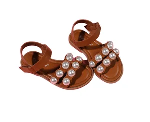 Weave Sliver Black Red Genuine Leather Kids Sandals Kid Shoes for Girls Girl Shoes