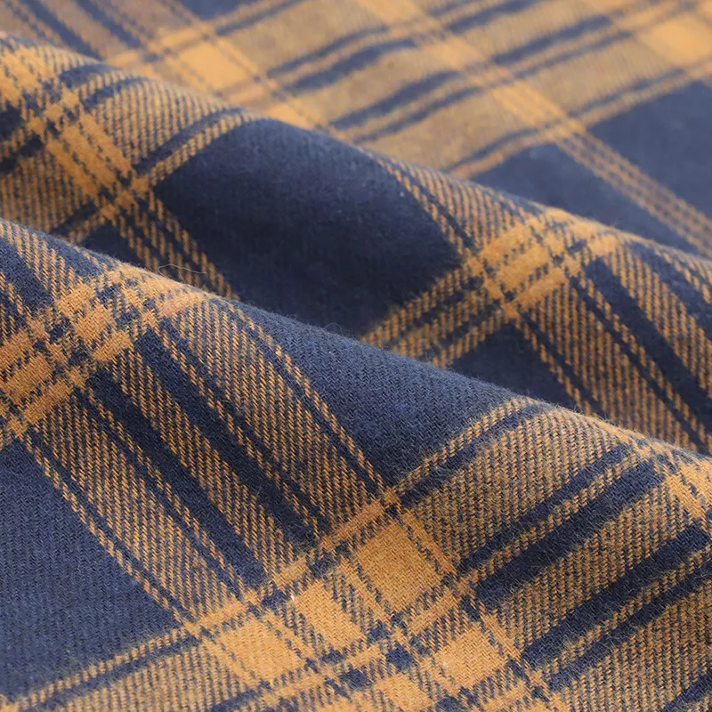 Полиэстер хлопковая ткань фланель оптовая продажа ретро матовая клетчатая осенне-зимняя рубашка костюмы модная с принтом на заказ