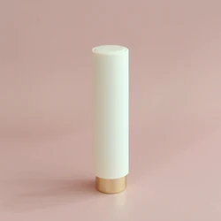 Lipstick tube in stock cosmetic packaging round shape lipstick case press lipstick container