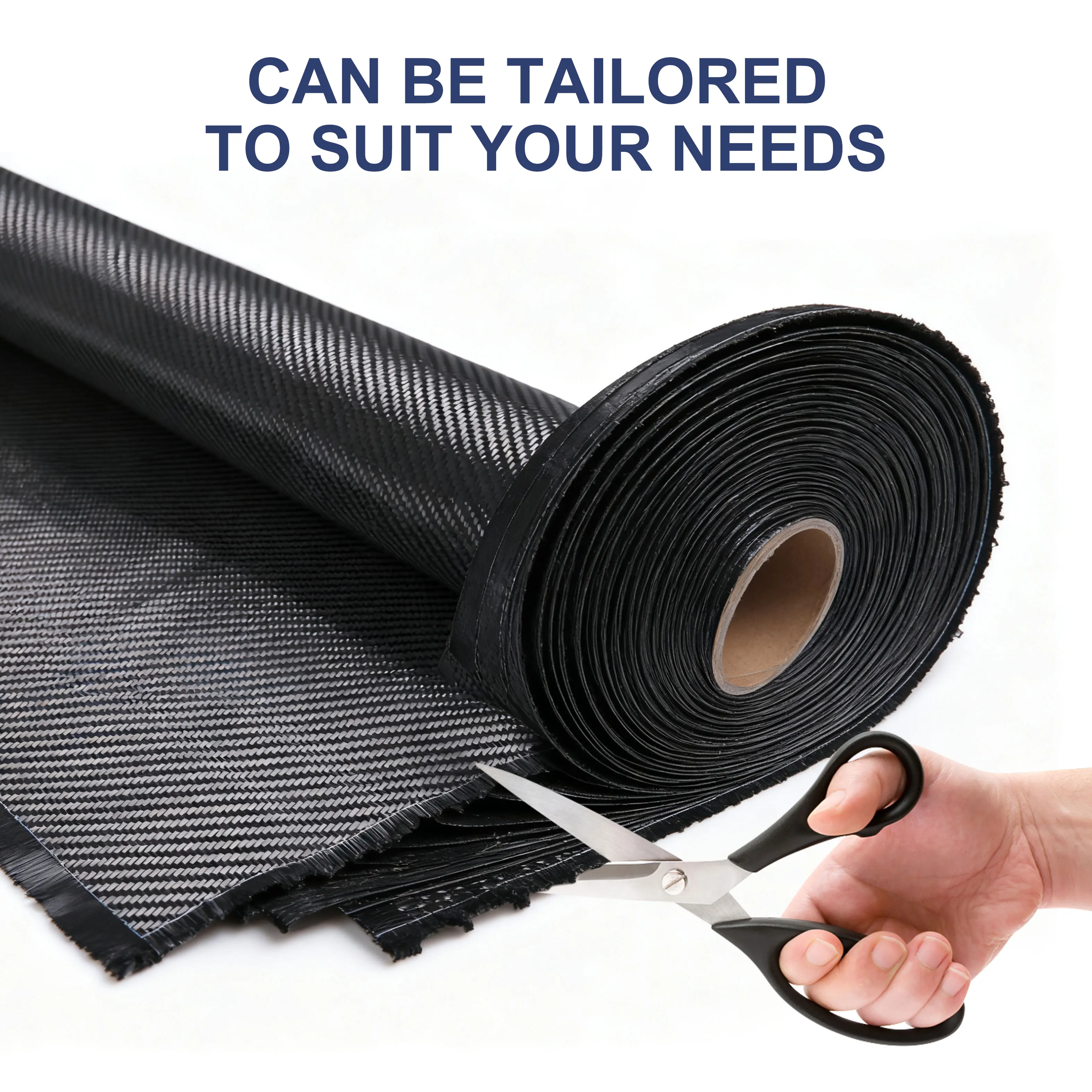 1 Meter Wide (39.8 In) Carbon Fiber Blue 3K 240g/meter Advanced Tech Fiber Cloth Fabric Wide Hemmed Fabric for DIY Projects